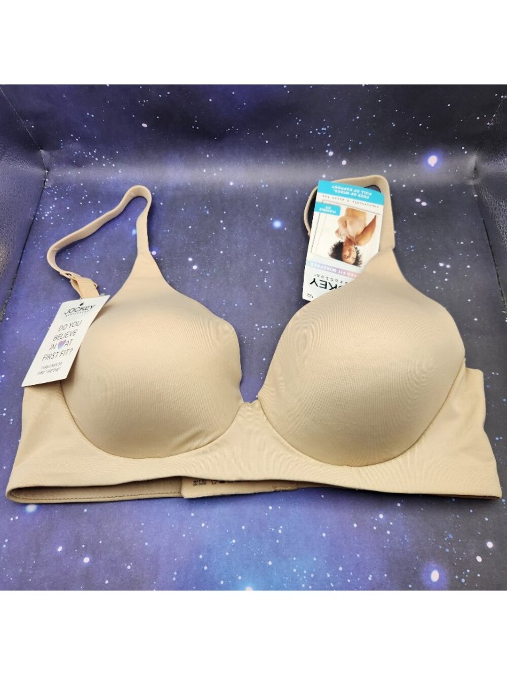 Jockey Nude Color Microfiber Stretch Wirefree Bra Smooth SMALL 32 C D 34 A B NEW